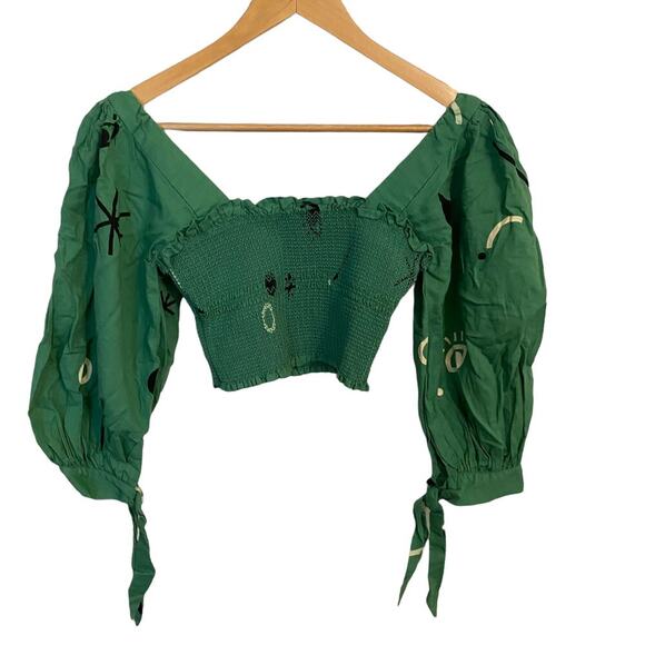 Capulet  Gracia Top Smocked Crop Top L - Picture 5 of 10